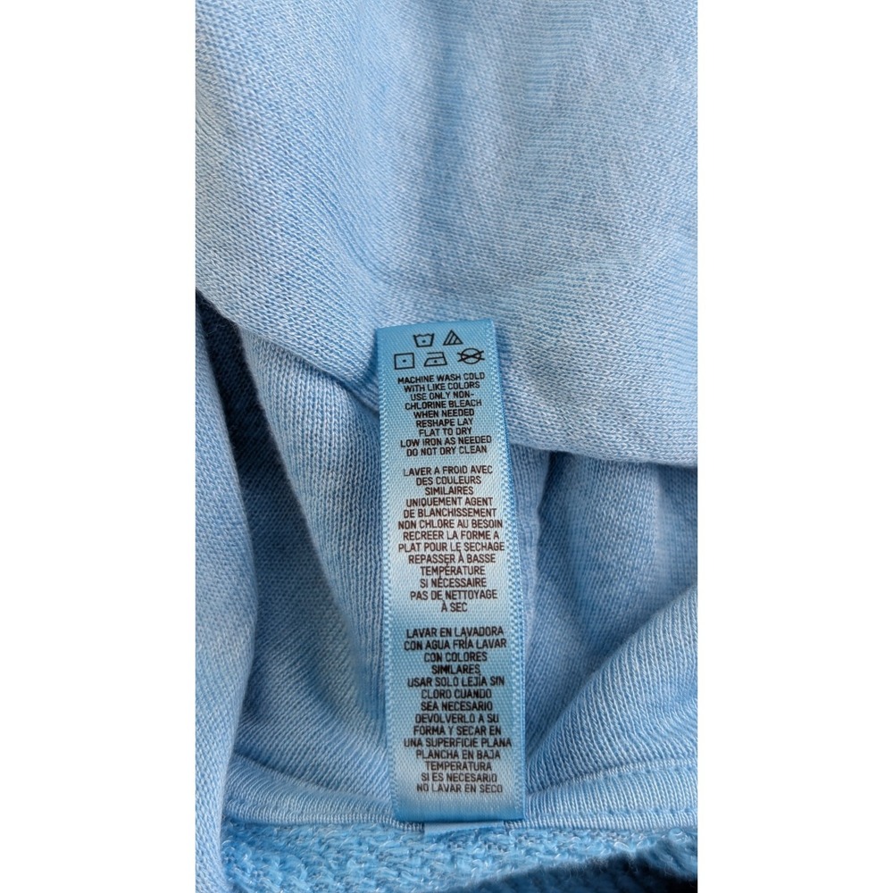 SKIMS Light French Terry Cropped Hoodie Size XL Color Cyan Blue Pullover - Picture 3 of 7